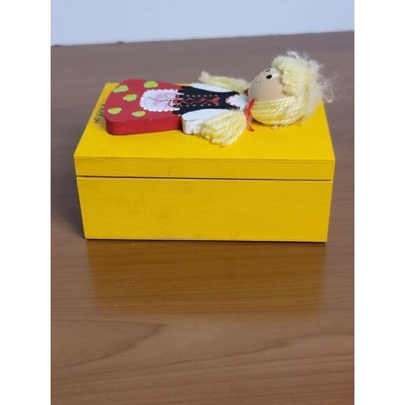 Wooden Doll Trinket Box #A20 - Picture 2 of 9